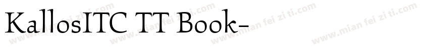 KallosITC TT Book字体转换